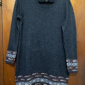 Sherpa Adventure Gear Merino & Alpaca Blend Fair Isle Sweater Dress - Large